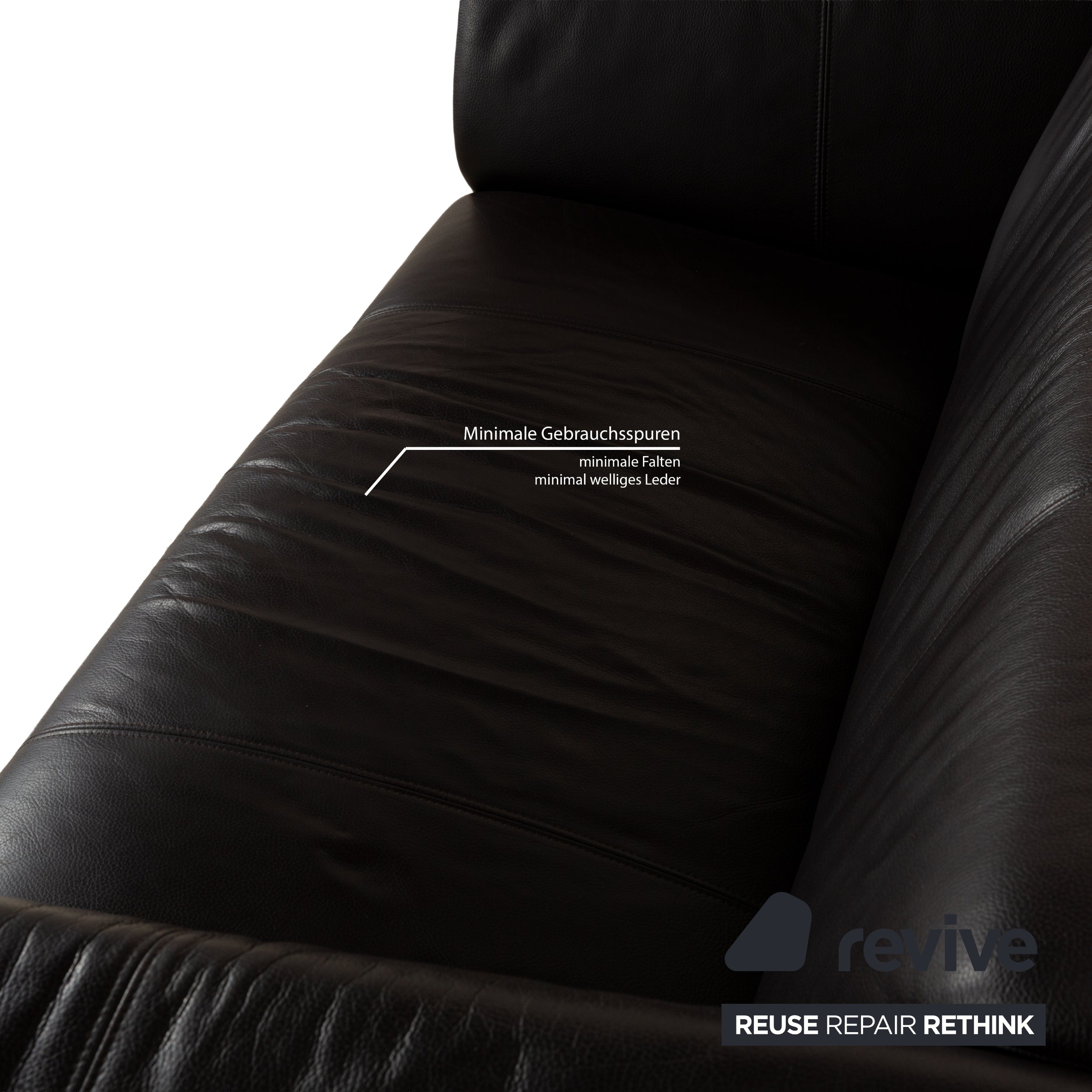 Rolf Benz 322 Leder Dreisitzer Braun Rot Sofa Couch