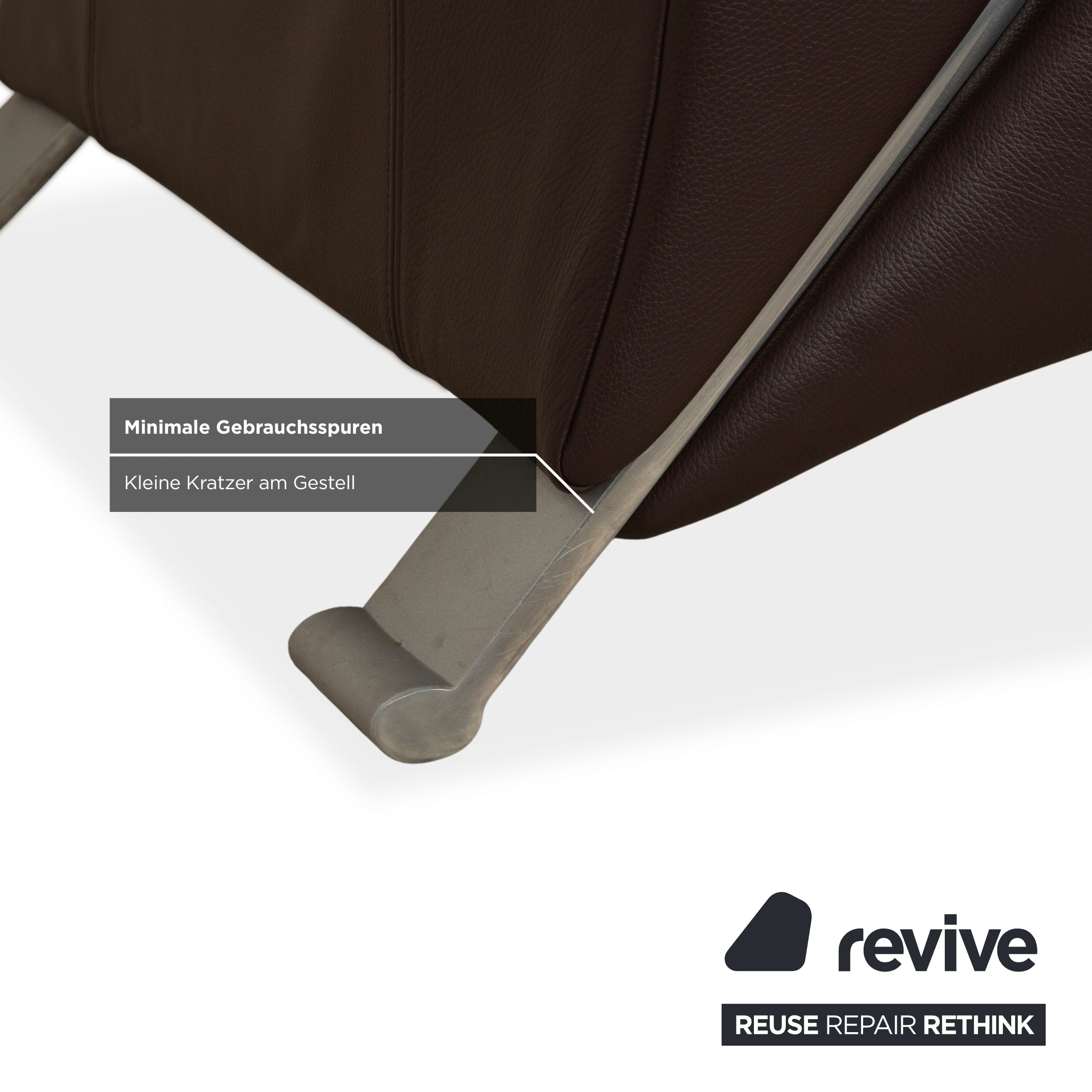 Rolf Benz 322 Leder Dreisitzer Braun Sofa Couch