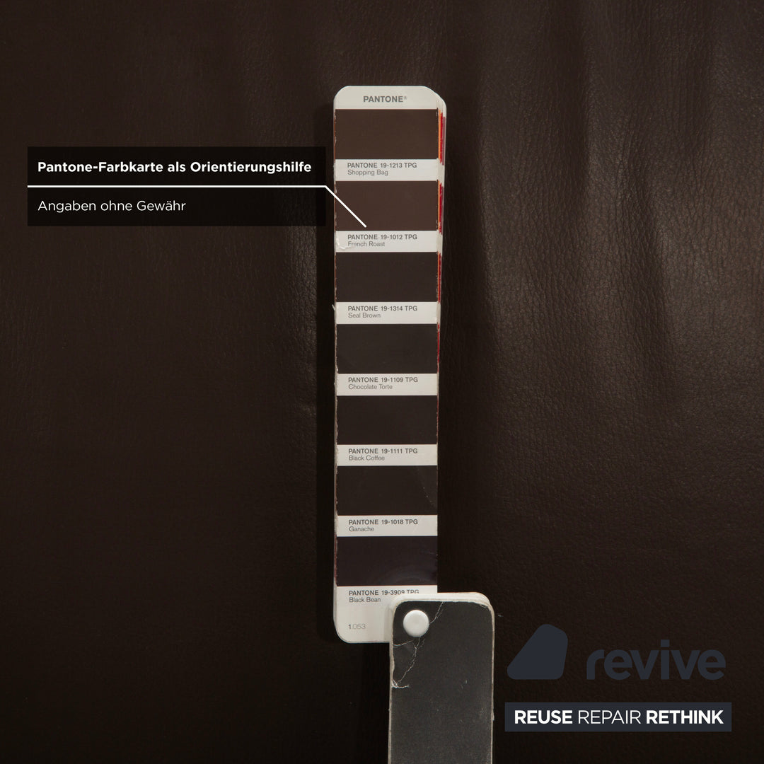 Rolf Benz 322 Leather Three-Seater Brown Sofa Couch