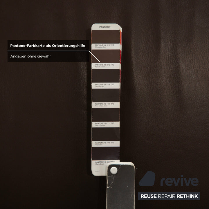 Rolf Benz 322 Leather Three-Seater Brown Sofa Couch