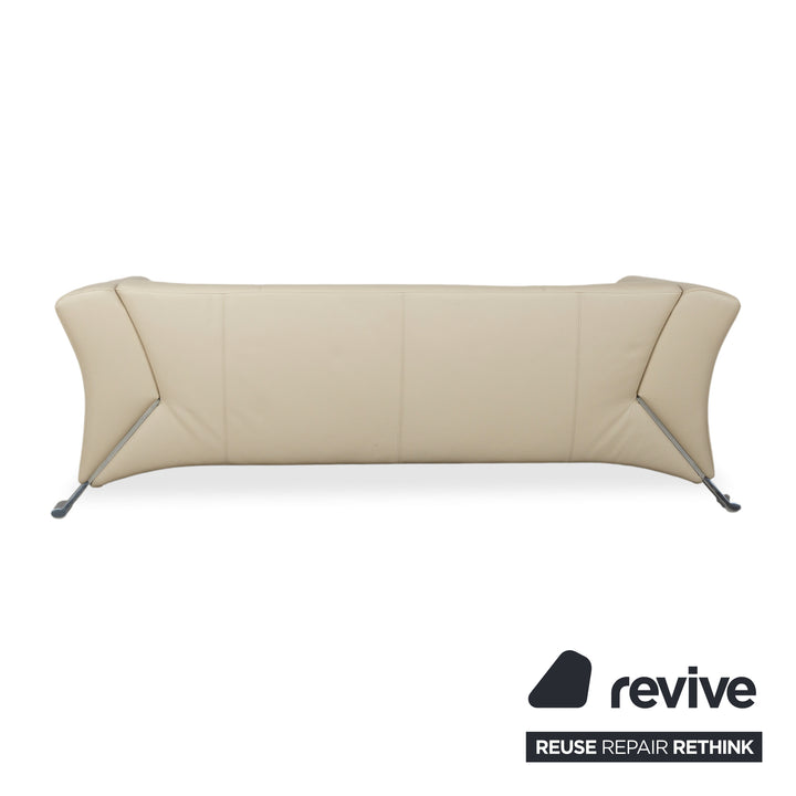 Rolf Benz 322 Leder Dreisitzer Beige Creme Sofa Couch