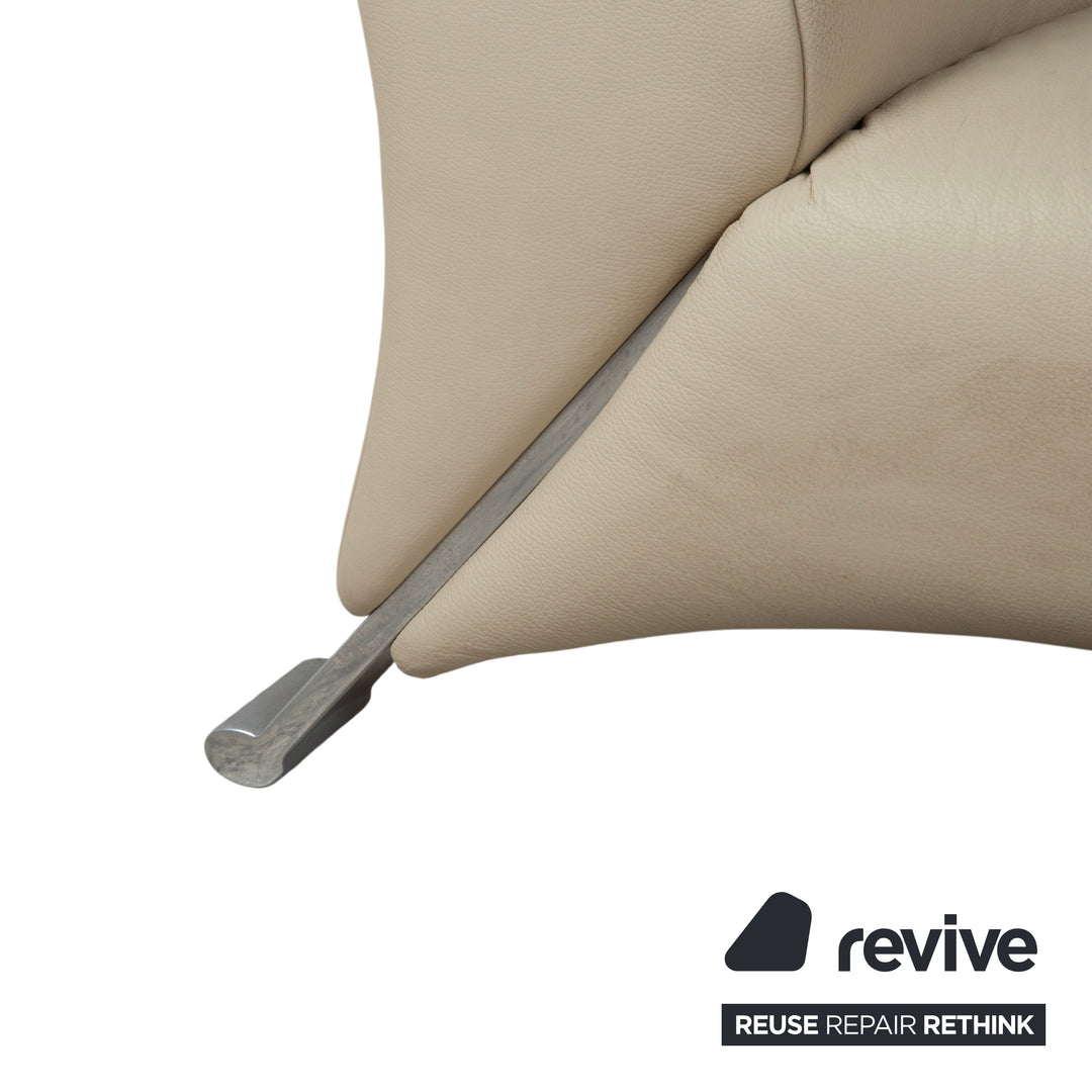 Rolf Benz 322 Leder Dreisitzer Beige Creme Sofa Couch
