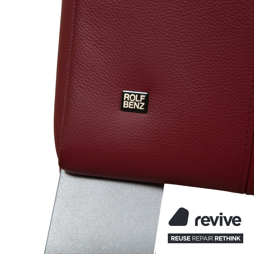Rolf Benz 322 Canapé en cuir trois places rouge