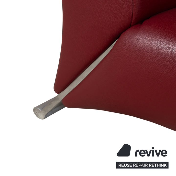 Rolf Benz 322 Canapé en cuir trois places rouge