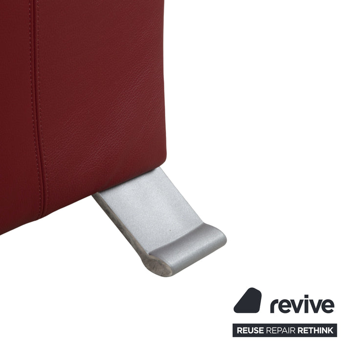 Rolf Benz 322 Canapé en cuir trois places rouge