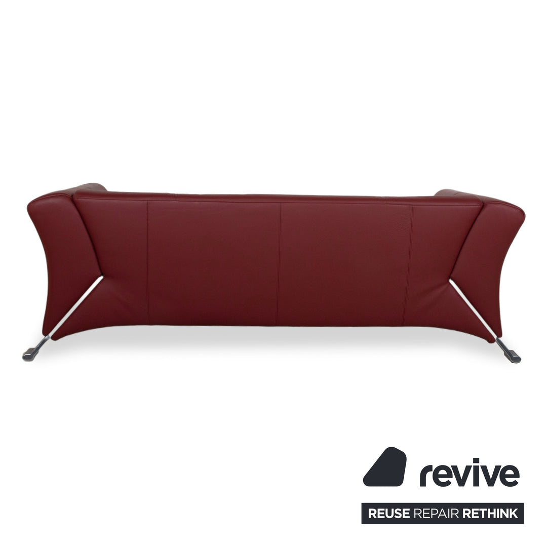 Rolf Benz 322 Canapé en cuir trois places rouge