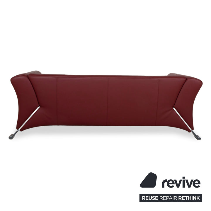 Rolf Benz 322 Canapé en cuir trois places rouge