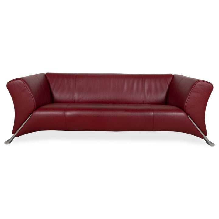 Rolf Benz 322 Canapé en cuir trois places rouge