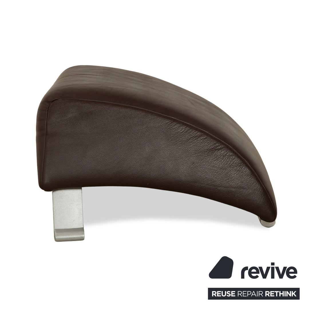 Rolf Benz 322 Leather Stool Brown Chestnut