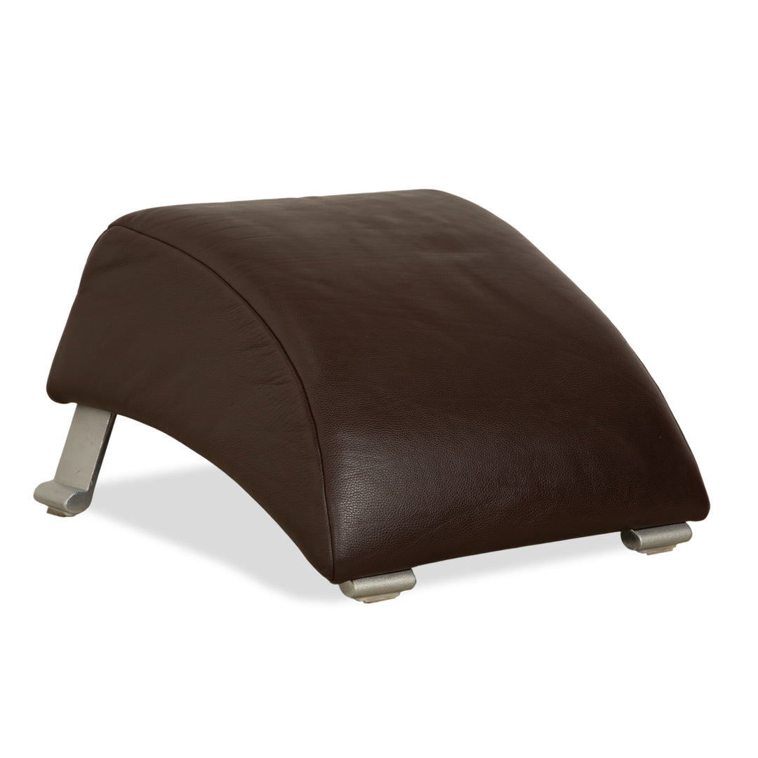 Rolf Benz 322 Leather Stool Brown Chestnut