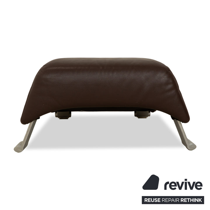 Rolf Benz 322 Leather Stool Brown Chestnut
