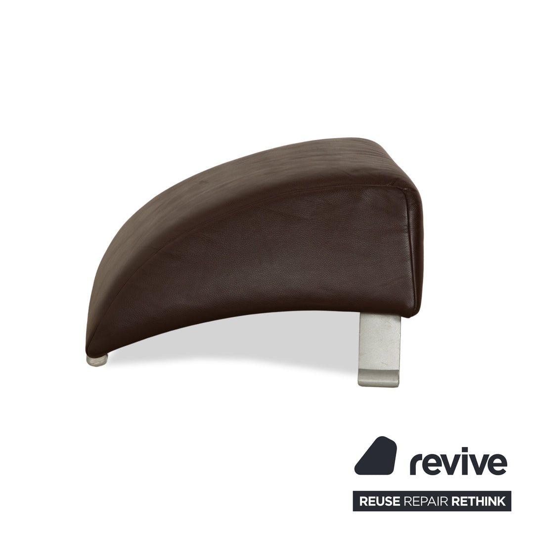 Rolf Benz 322 Leder Hocker Braun Kastanie