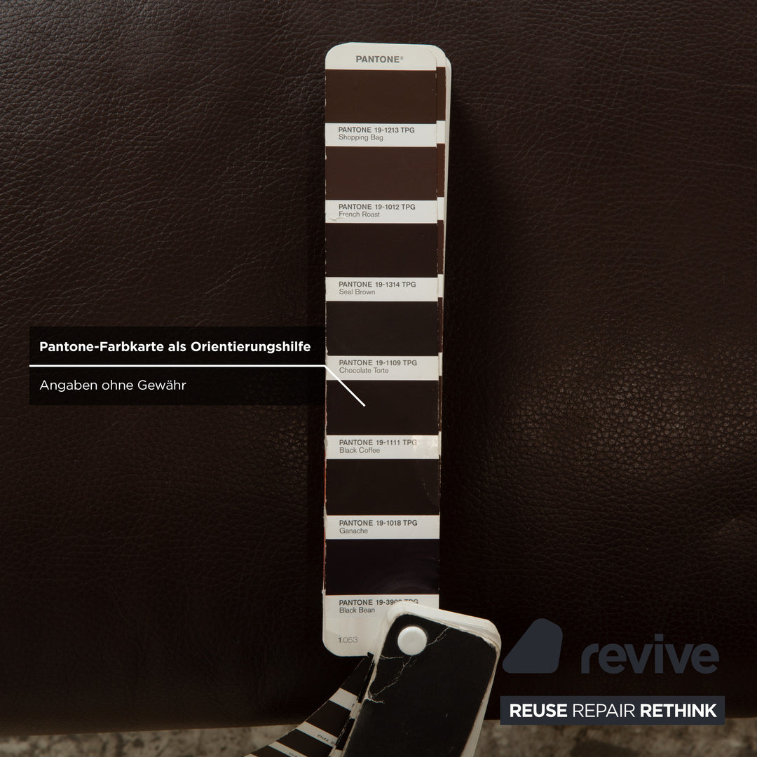 Rolf Benz 322 Leder Hocker Braun Kastanie