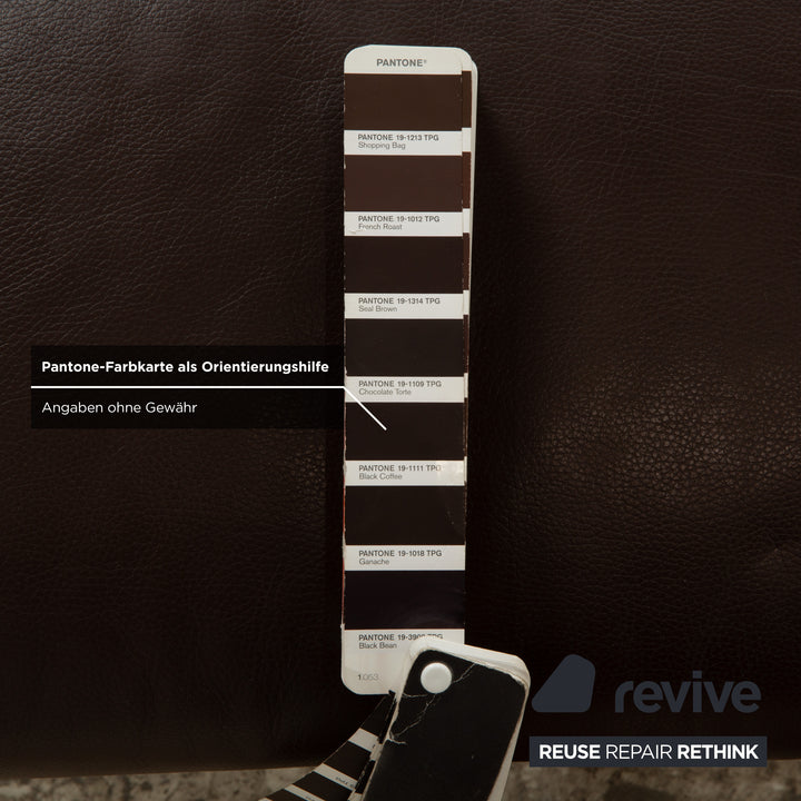 Rolf Benz 322 Leder Hocker Braun Kastanie