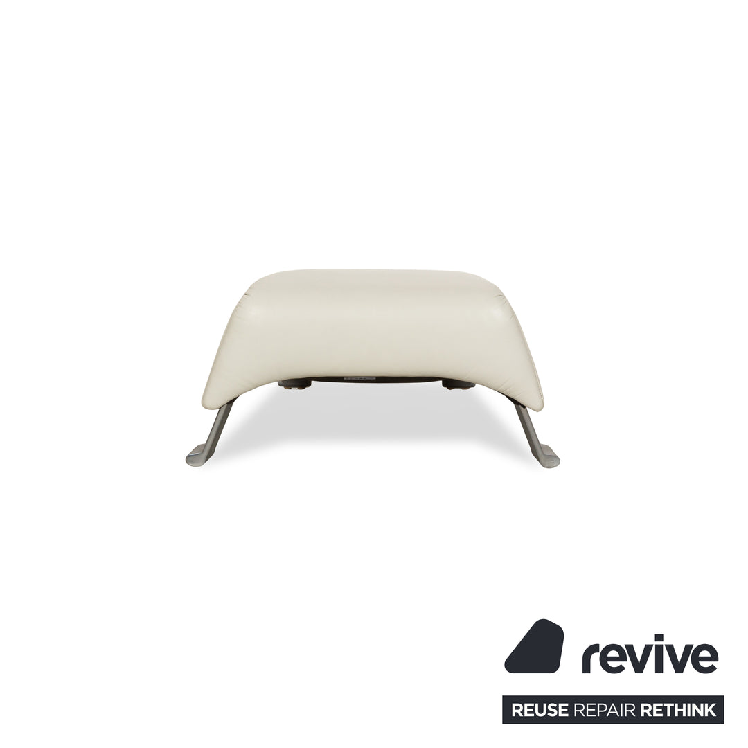 Rolf Benz 322 Leder Hocker Creme