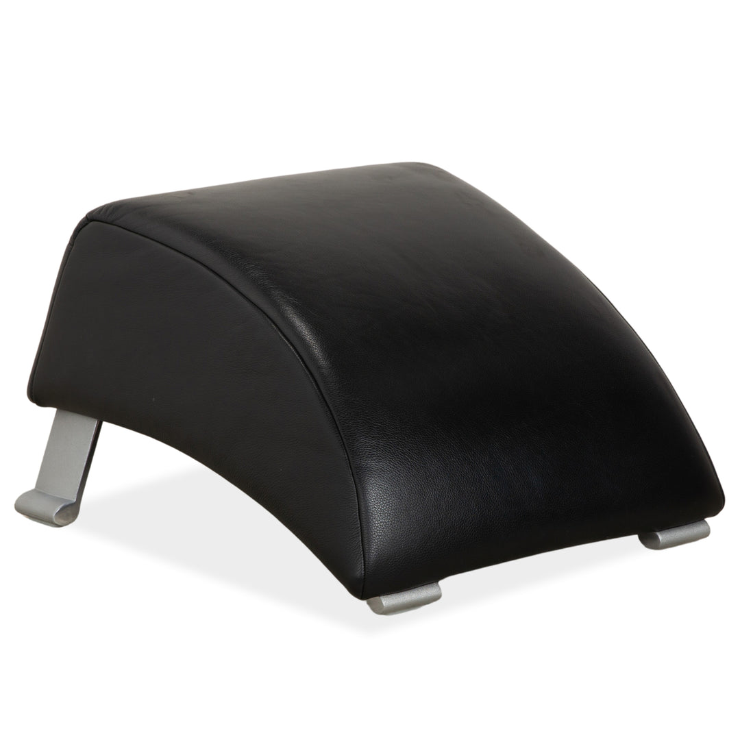 Rolf Benz 322 Leder Hocker Schwarz