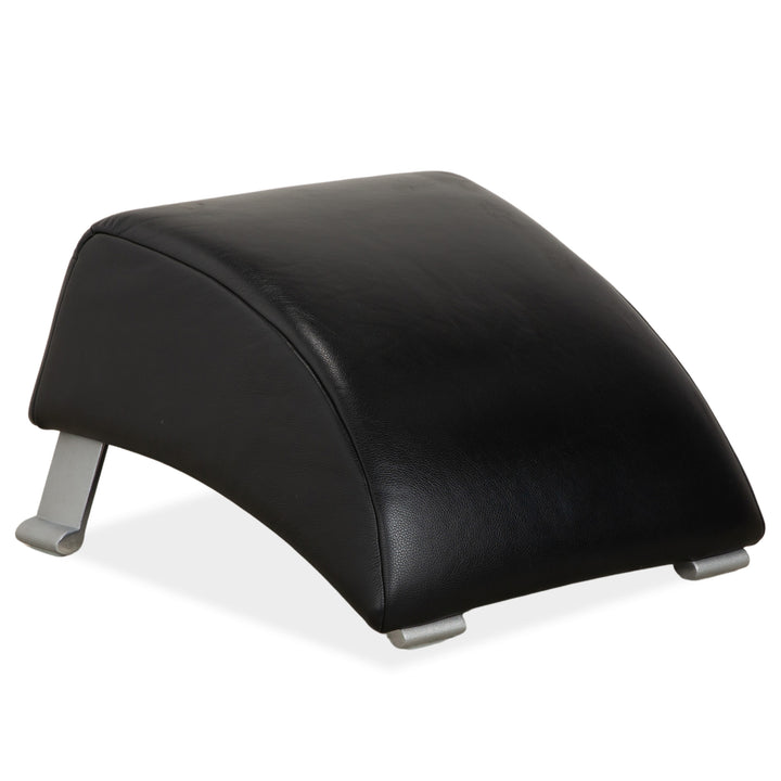 Rolf Benz 322 Leder Hocker Schwarz