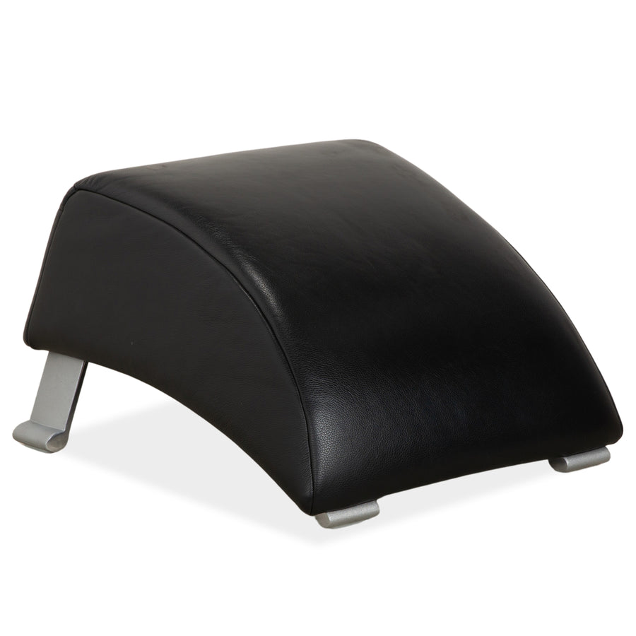 Rolf Benz 322 Leder Hocker Schwarz