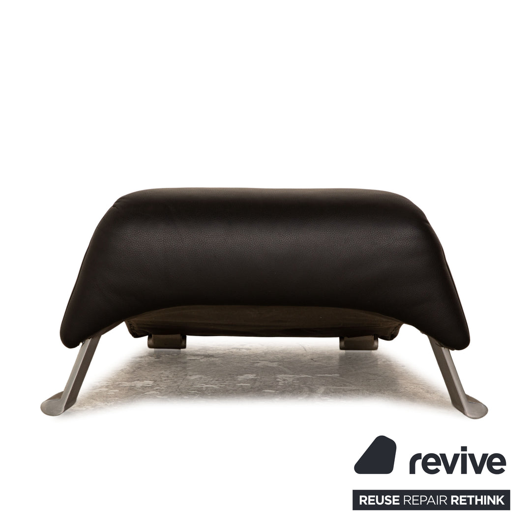 Rolf Benz 322 Leather Stool Black