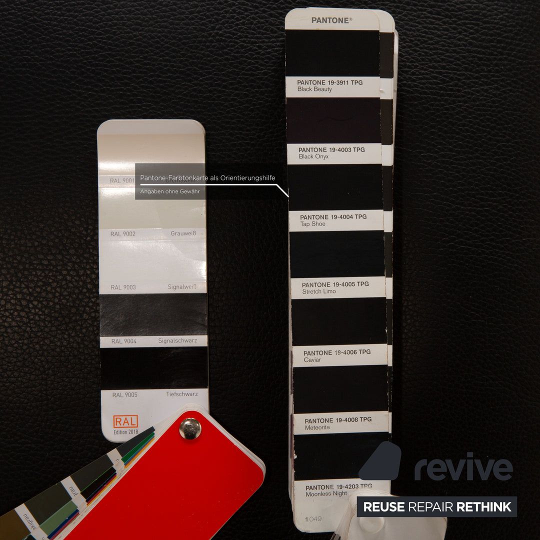 Rolf Benz 322 Leather Stool Black