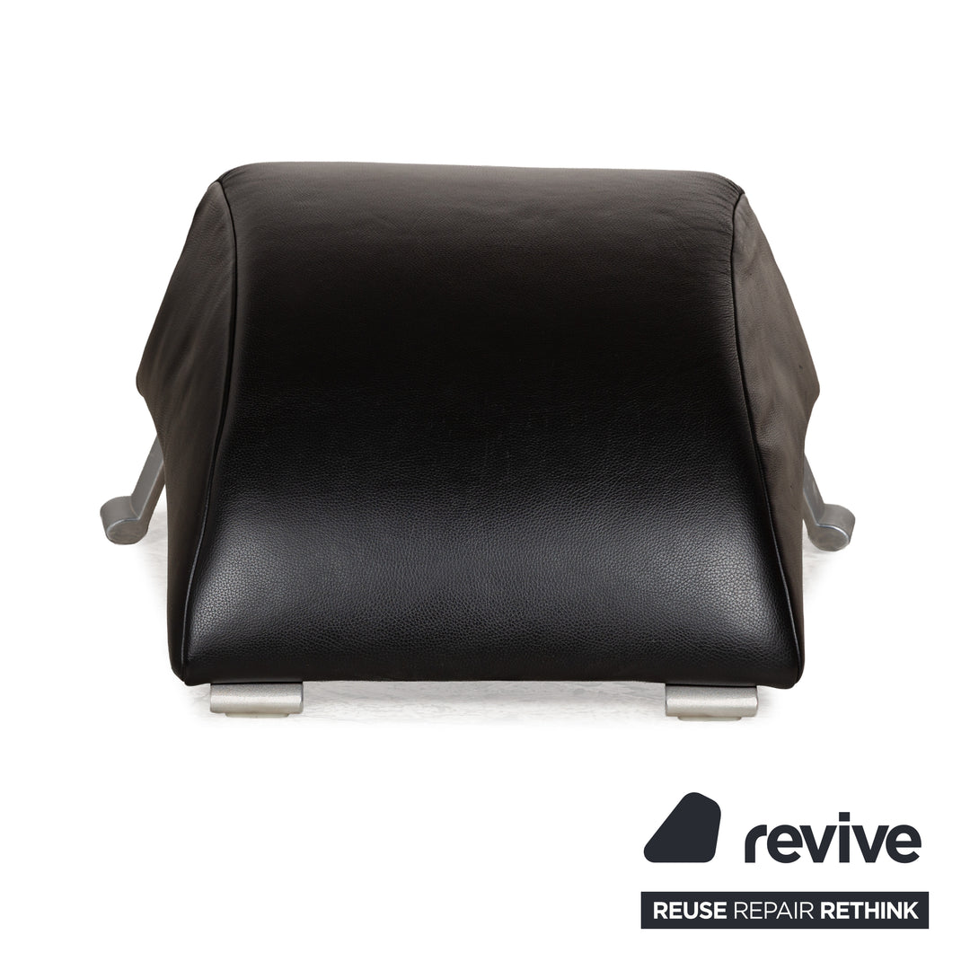 Rolf Benz 322 Leather Stool Black
