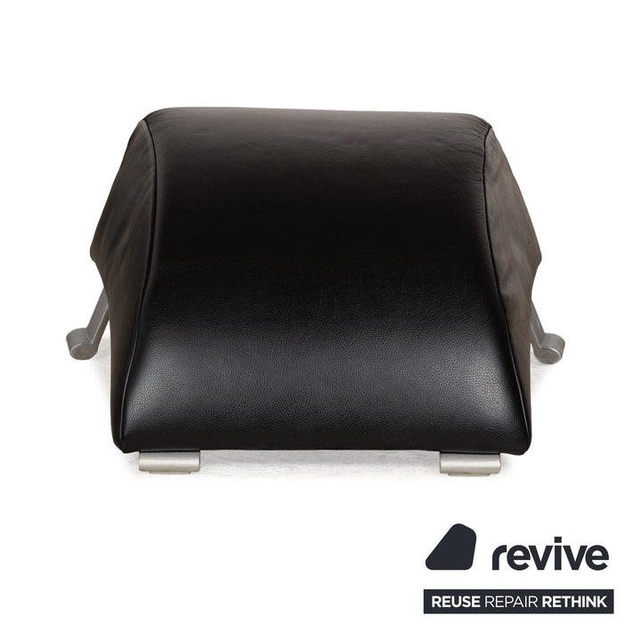 Rolf Benz 322 Leather Stool Black