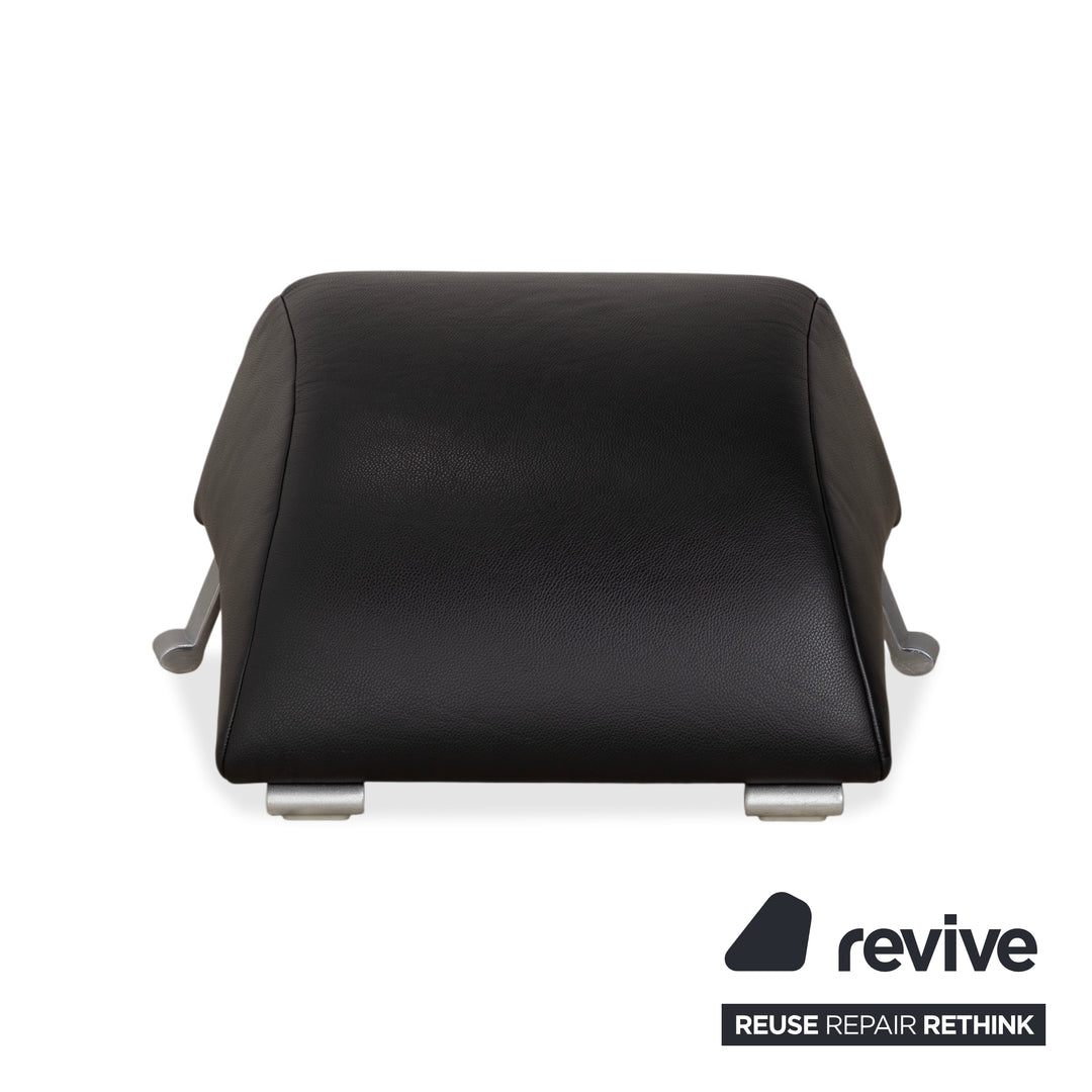 Rolf Benz 322 Leder Hocker Schwarz