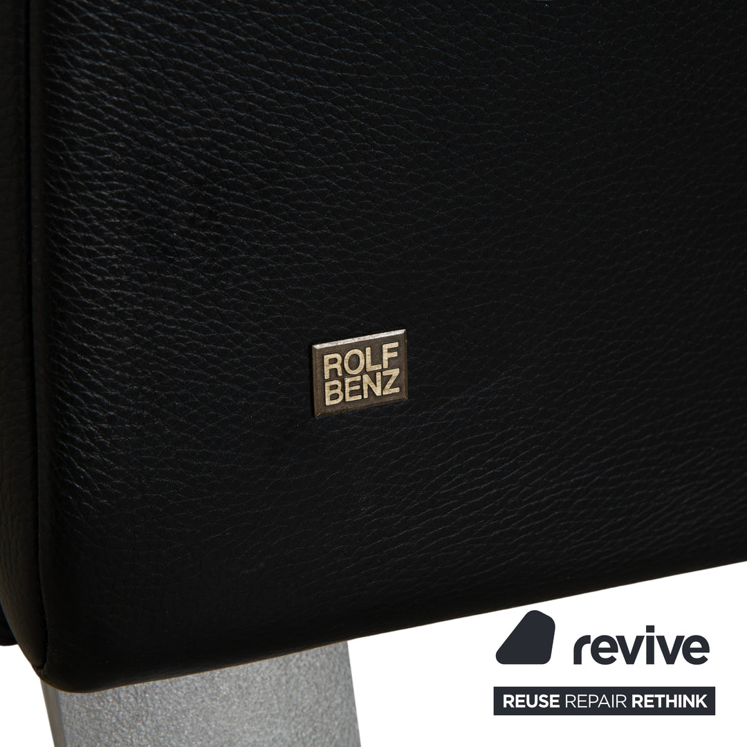 Rolf Benz 322 Leder Hocker Schwarz