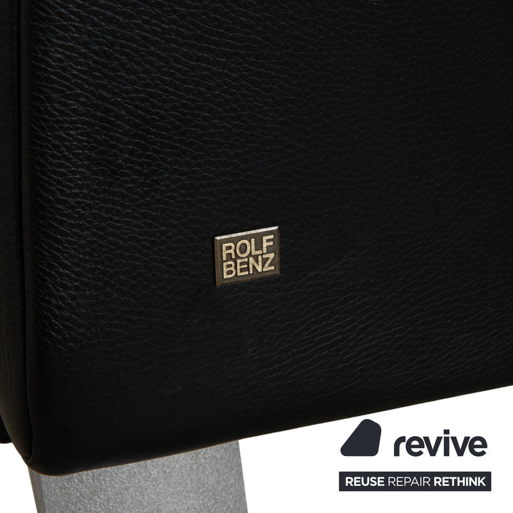 Rolf Benz 322 Leder Hocker Schwarz