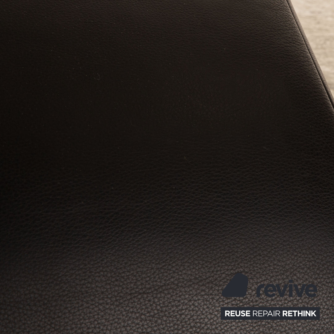 Rolf Benz 322 Leather Stool Black