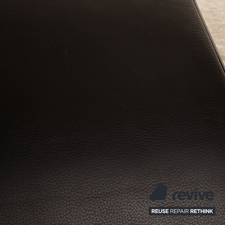 Rolf Benz 322 Leather Stool Black