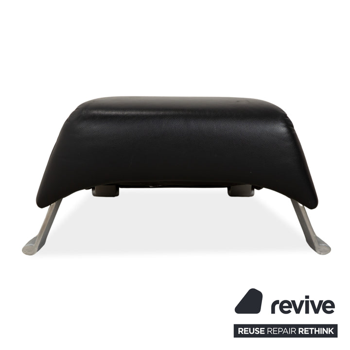 Rolf Benz 322 Leder Hocker Schwarz