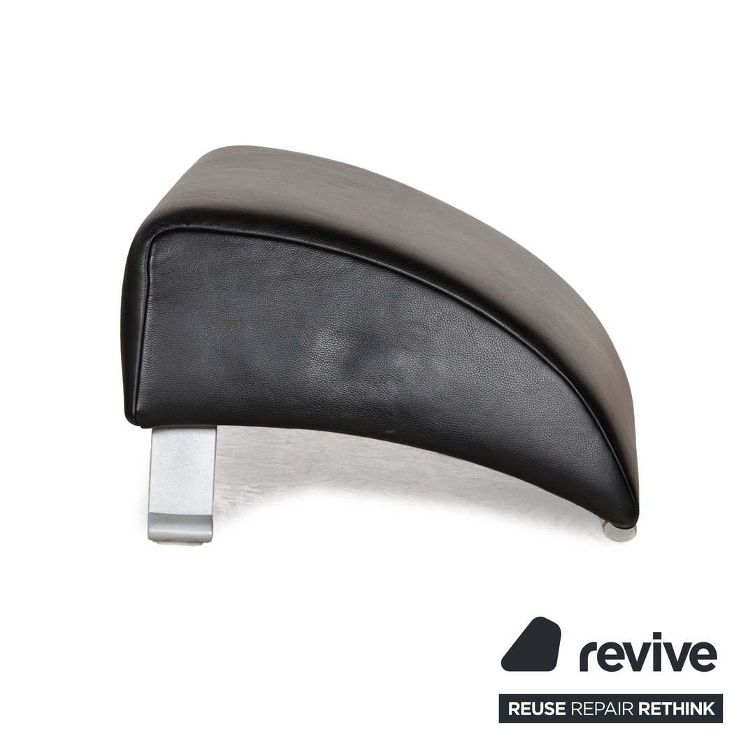 Rolf Benz 322 Leather Stool Black