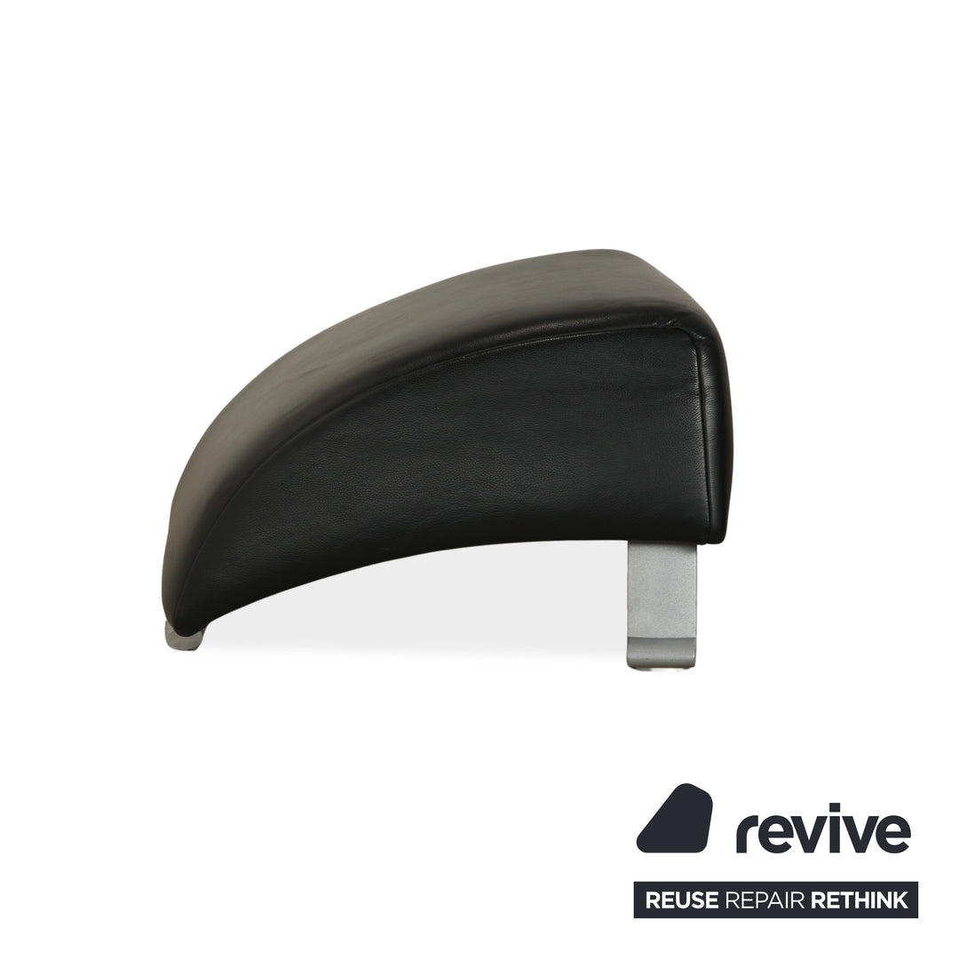 Rolf Benz 322 Leder Hocker Schwarz