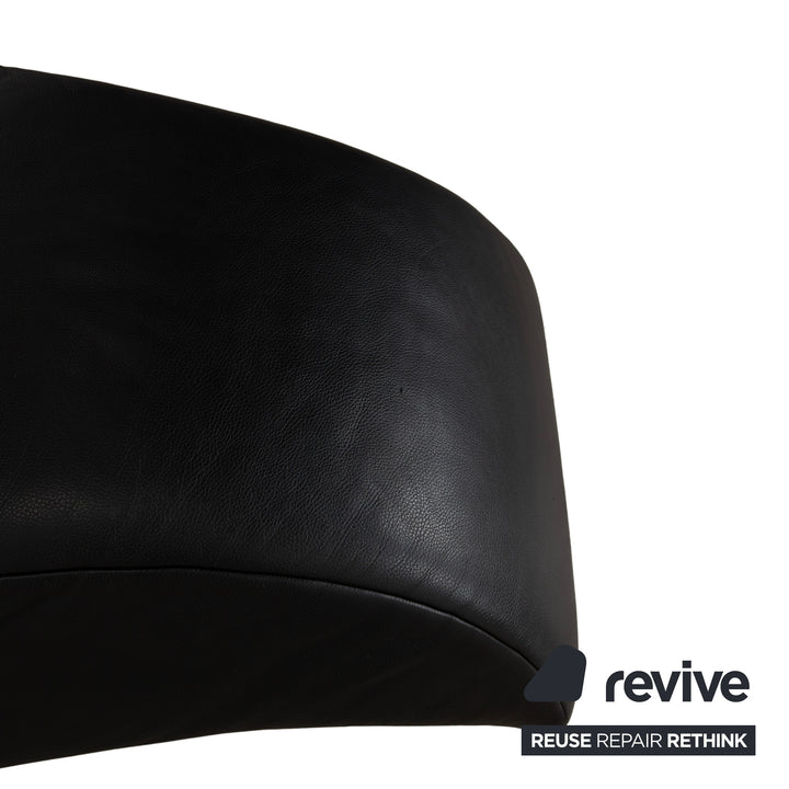 Rolf Benz 322 Leder Hocker Schwarz