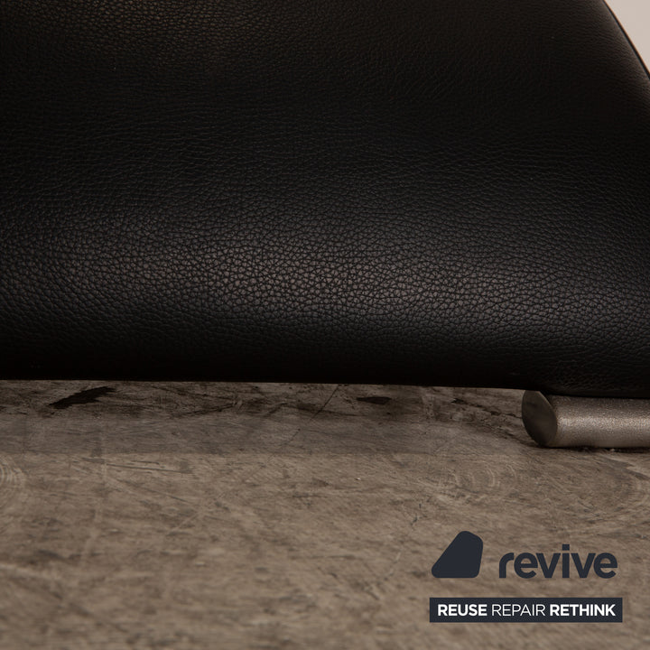 Rolf Benz 322 Leather Stool Black