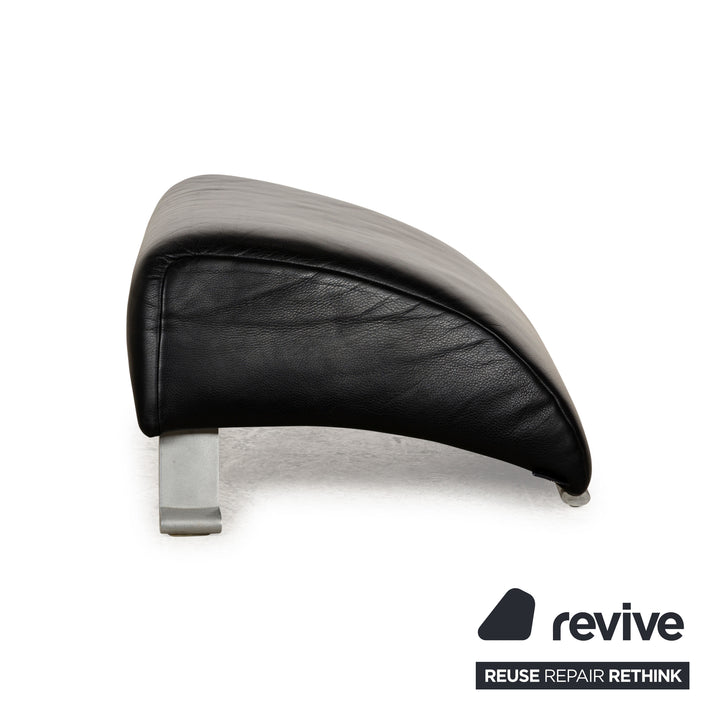 Rolf Benz 322 Leather Stool Black