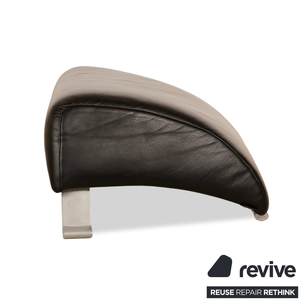 Rolf Benz 322 Leather Stool Black