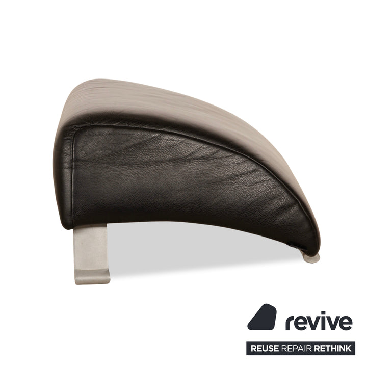 Rolf Benz 322 Leather Stool Black