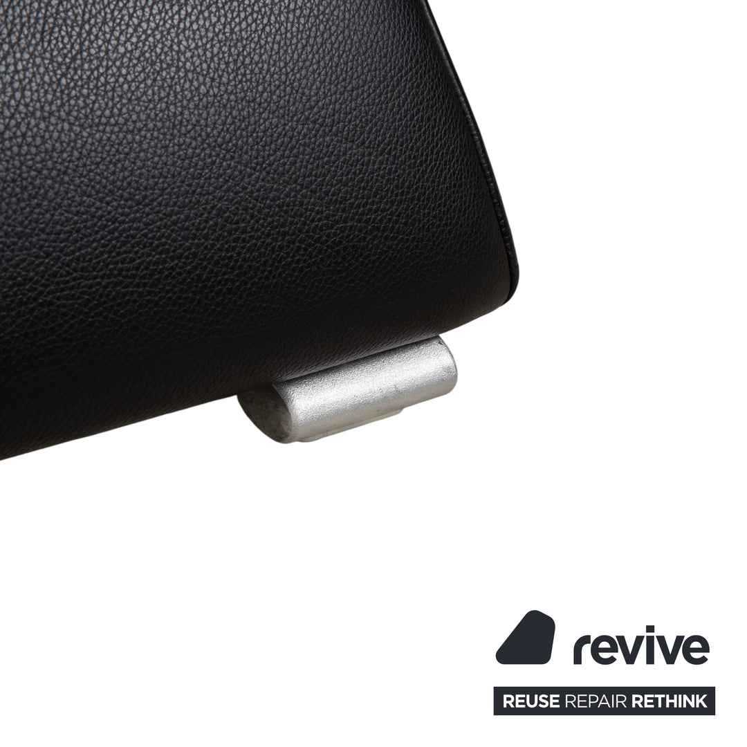 Rolf Benz 322 Leder Hocker Schwarz