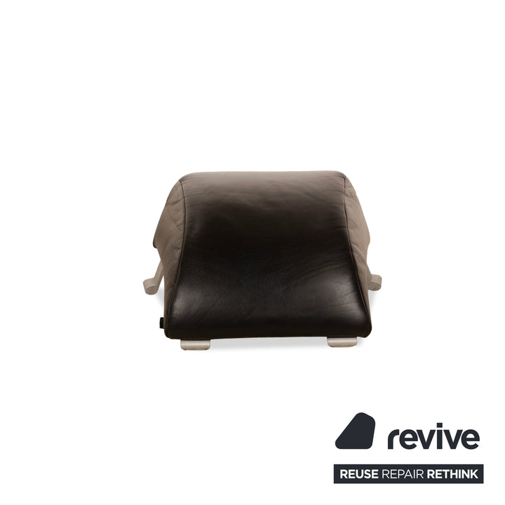 Rolf Benz 322 Leather Stool Black