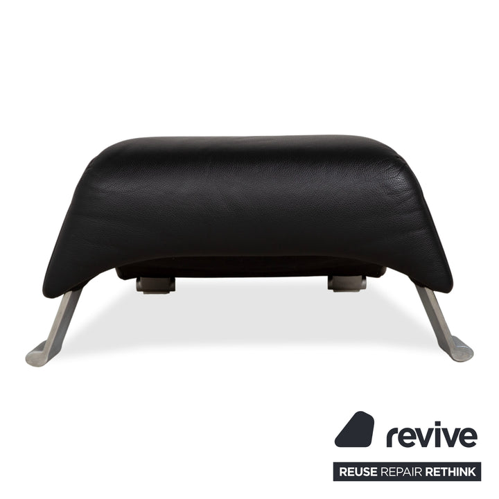 Rolf Benz 322 Leather Stool Black