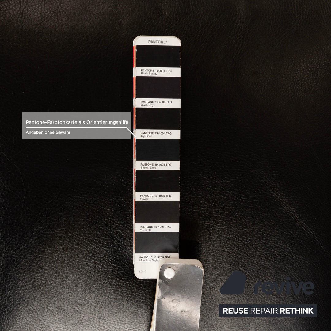 Rolf Benz 322 Leather Stool Black