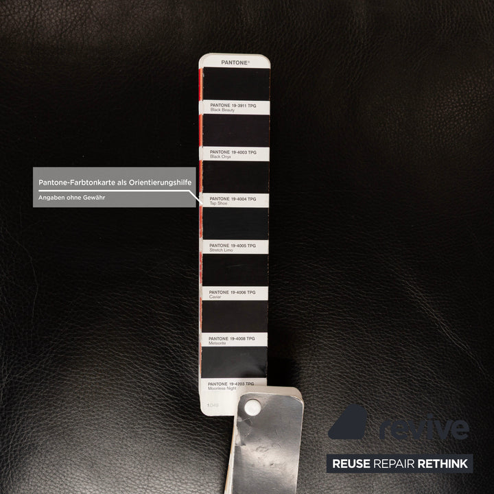 Rolf Benz 322 Leather Stool Black