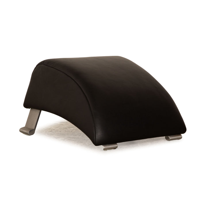 Rolf Benz 322 Leather Stool Black