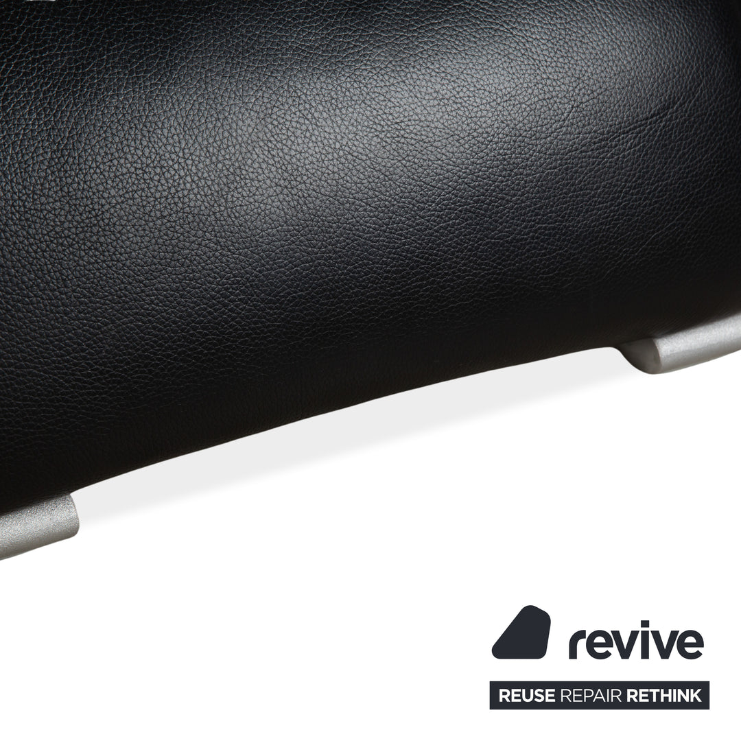 Rolf Benz 322 Leder Hocker Schwarz