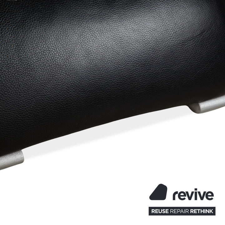 Rolf Benz 322 Leder Hocker Schwarz