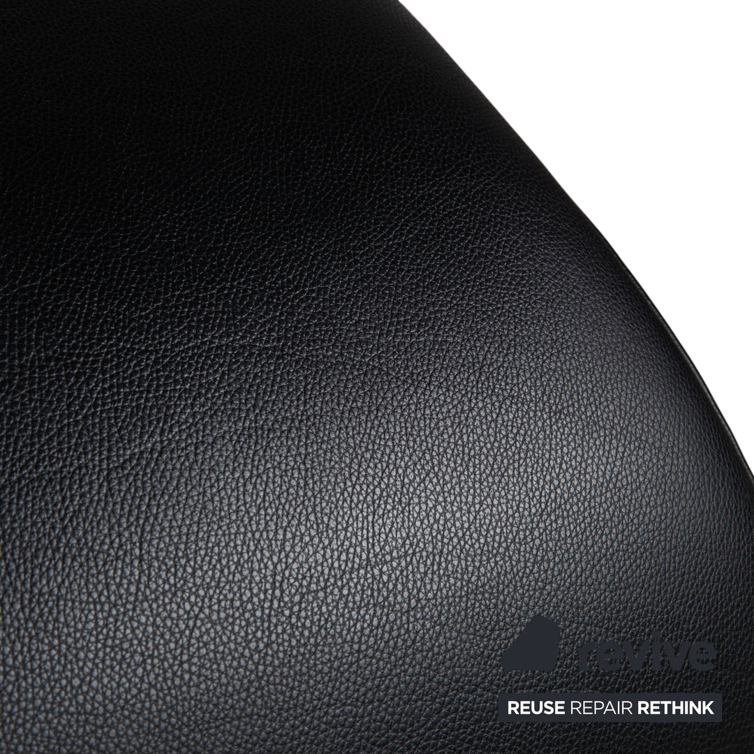 Rolf Benz 322 Leather Stool Black