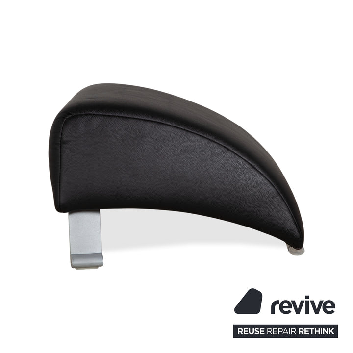 Rolf Benz 322 Leather Stool Black