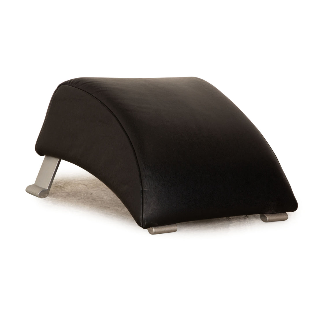 Rolf Benz 322 Leather Stool Black
